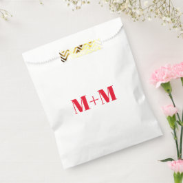 Sacolinha Personalizar com Letras Vermelhas Iniciais Número