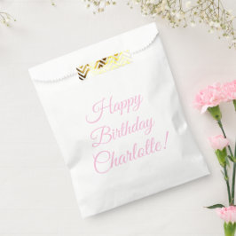 Sacolinha Personalizar com o nome, Feliz Aniversário, rosas 