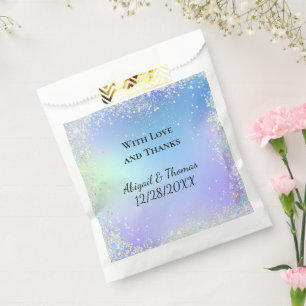 Sacolinha Personalizar Favoritos de Casamento Roxo Azul-Lumi