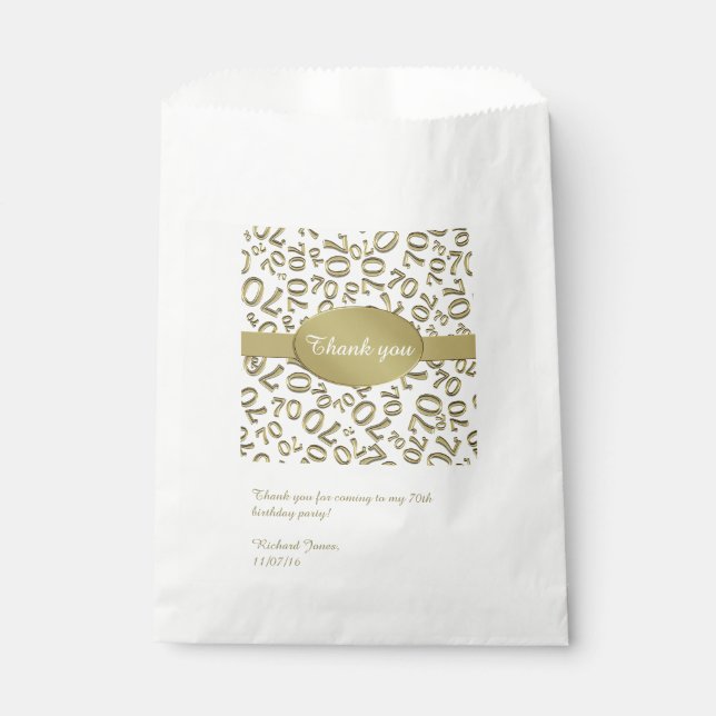 Sacolinha Personalizar: Obrigado Tema de Festa de aniversári (Frente)