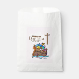 Sacolinha Personalizável, Menina Batismo Arca de Noé