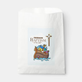 Sacolinha Personalizável, Menino Batismo Arca de Noé