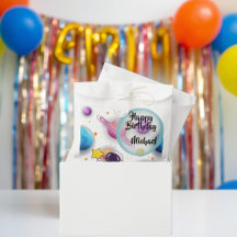 Personalized Astronaut & Planets Favor Bags