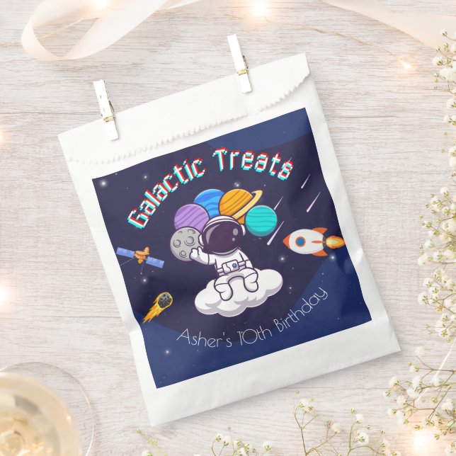 Sacolinha Personalized Astronaut Space Party Treats (Cortado)
