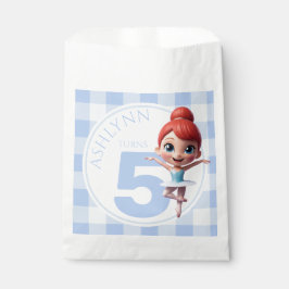 Sacolinha Personalized Blue Cute Tutu Ballerina Dance Party