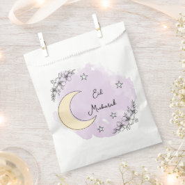 Sacolinha Personalized Lavender Eid Mubarak Favor Bag