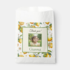 Sacolinha Personalized Lemon Photo Birthday Party Thank You