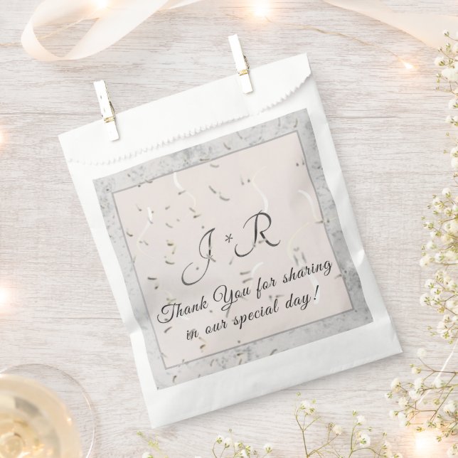 Sacolinha Pêssego e Cinza Mármore Monograma (Cortado)