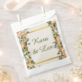 Sacolinha Pêssegos e folhagem lindos