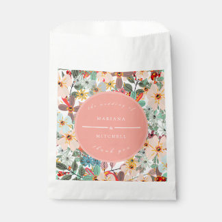 Sacolinha Pessegueira Verde Romântica Floral Suave Rosa Clás