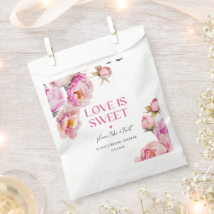 Sacolinha Pétalas e prosecco rosa brilhante amor é doce