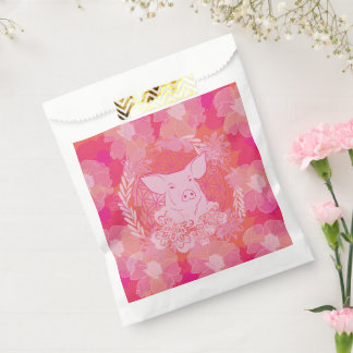 Sacolinha pig,flower of life, blue, mandala,zen,chakra,patt