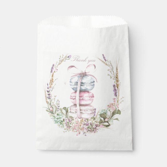 Sacolinha Pilha Francesa de Macarons em seu obrigado (Frente)