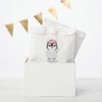 Pinguim Rosa Favor Saco, Saco personalizável de pr