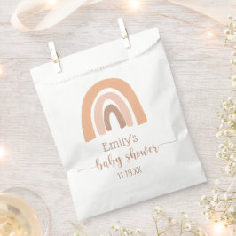 Sacolinha Pink Brown Boho Rainbow Obrigado