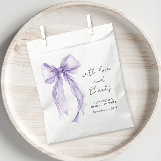 Sacolinha Pink Coquette Bow Bridal Shower Thank You (Pink Coquette Bow Bridal Shower Thank You Favor Bag)