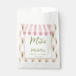 Sacolinha Pink Floral Fresh Off The Market Bridal Shower