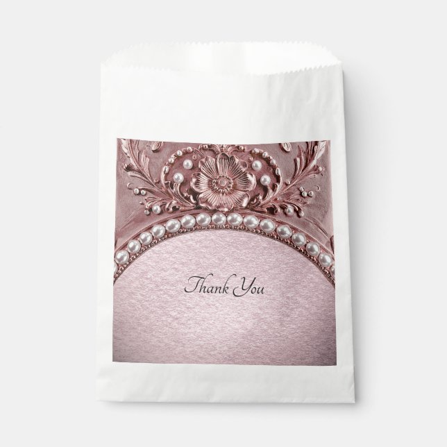 Sacolinha Pink Flower Favor Bag (Frente)
