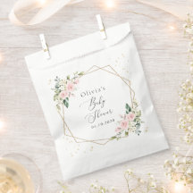 Pink Flowers, White Flowers, Greenery, Baby Shower