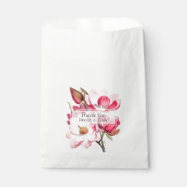 Sacolinha Pink Magnolias Weding Favor Bag
