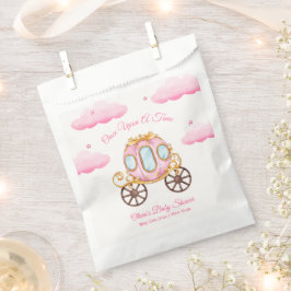 Sacolinha Pink Sweet Fairy Princess Carriage Baby Shower
