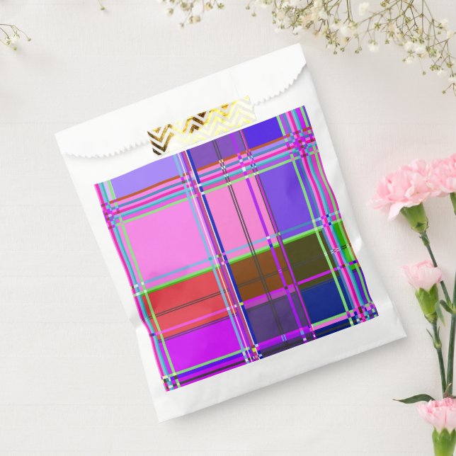 Sacolinha Pink tartan Fabric Pattern Cloth Madras (Selado)