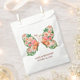 Sacolinha Pintura a Óleo Romântica Floral Borboleta