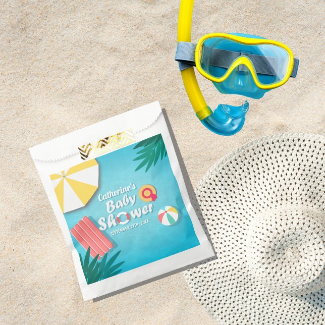 Sacolinha Piscina tropical Chá de fraldas de verão (Criador carregado)