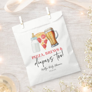 Sacolinha Pizza Brews e Fraldas também! Chá de fraldas