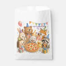 Pizza & Festa de Pijama Animais Fofos 