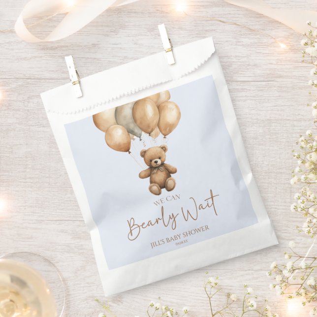 Sacolinha Podemos Esperar Boho Teddy Bear Chá de fraldas (Cortado)