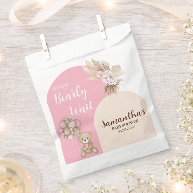 Sacolinha Podemos Esperar Chá de fraldas De Garota Favorecer (Cortado)