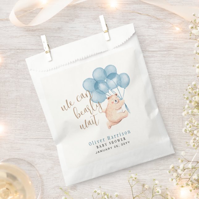 Sacolinha Podemos Esperar Chá de fraldas De Urso Bonito (Cortado)