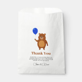 Sacolinha Podemos Esperar Chá de fraldas Do Urso De Madeira