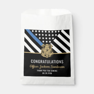 Sacolinha Police Blue Line Flag Congratulations Retirement