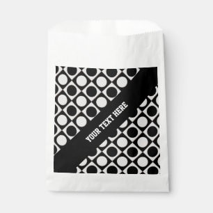 Sacolinha Pontos & quadrados / branco preto + suas ideias