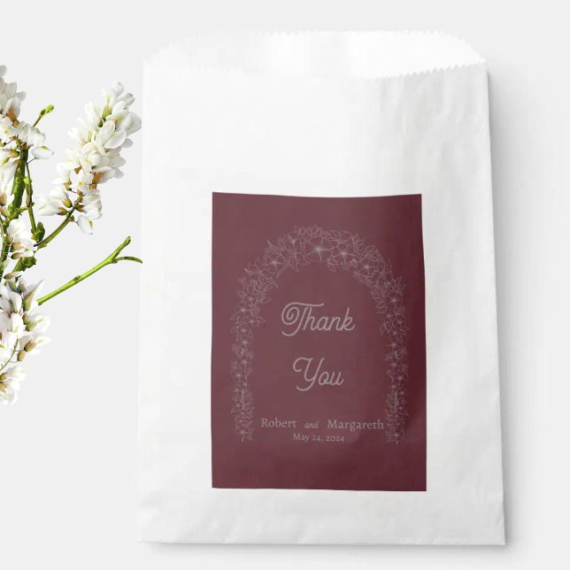 Sacolinha Porta de Casamento Floral Vermelho Clássico (Criador carregado)