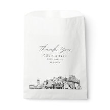 Portland Wedding Personalised Favor Bag