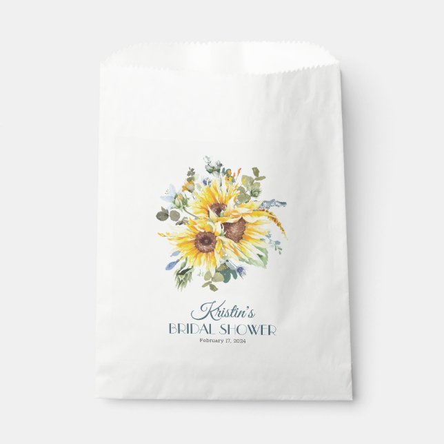 Sacolinha Prato de Papel Girassol de Verão (Frente)