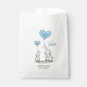 Sacolinha Presente azul personalizado do chá de fraldas do