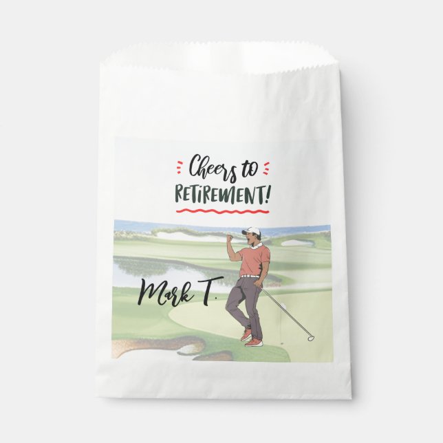 Sacolinha Presente de aposentadoria de golfe para uma bolsa  (Frente)