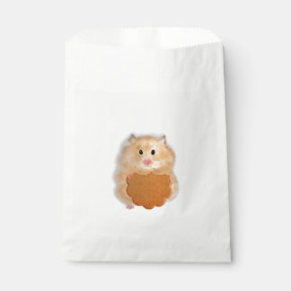 Sacolinha Presente de ilustração de hamster fofo com biscoit