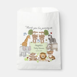 Sacolinha Presente no Partido Chá de fraldas dos Animais Saf