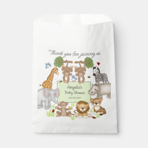 Sacolinha Presente no Partido Chá de fraldas dos Animais Saf