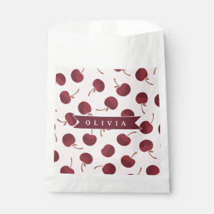 Sacolinha Presente Personalizado com Estampa Cereja Estética