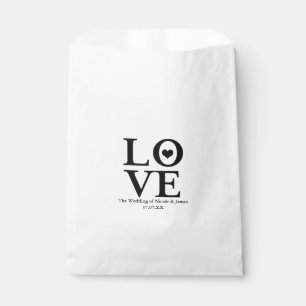 Sacolinha Presente Preto e Branco para Casamento Chic Modern