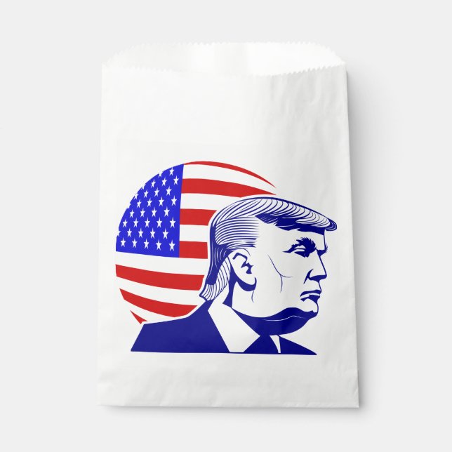 Sacolinha presidente da bandeira americana donald trump (Frente)