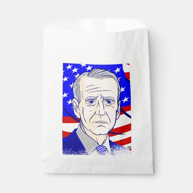 Sacolinha presidente do voto: bandeira americana biden (Frente)