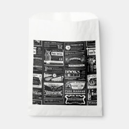 Sacolinha preto antigo de jornal assustador de halloween