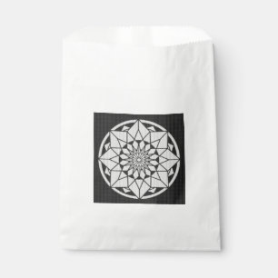 Sacolinha Preto & branco de confecção de malhas da mandala
